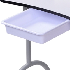 White Portable Steel Frame Nail Salon Desk Manicure Table With Bag