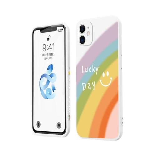 Lucky Day Smile Face Rainbow Printed Soft Case Protective for iPhone12Pro Max for iPhone 13