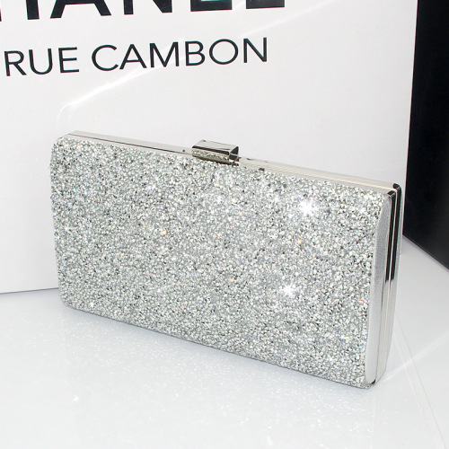 Glitter Evening Clutch Bag Rhinestone Handbag Leather Crossbody Shoulder Purse Wedding Cocktail Party Bag for Women and Girls