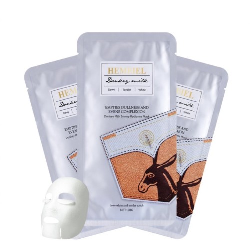 1 Pcs Donkey Milk Sheet Mask, Moisturizing Daily Face Mask to firming &amp; rejuvenating skin, Nourishing &amp; Revitalizing Facial Mask, Hydrating, Deep Penetrating Face Mask