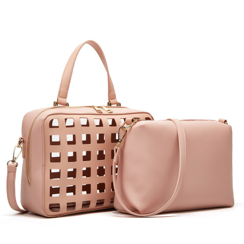 New Fashion Hollow Out Handbag, Messenger Bag + Clutch Bag, 2-in-1 Shoulder Bags Crossbody Bag for Formal Occasion Wedding Party