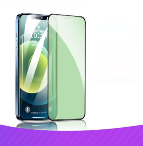 Tempered Glass Green Light Screen Protect Eyes Film Full Screen Cover fit for iPhone Series Accept Customized