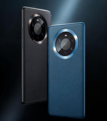 Huawei Mate40Pro Honour Magic3 Genuine Leather Thin Phone Protective Case Metal Ring Camera Protection Full Cover Shockproof Case