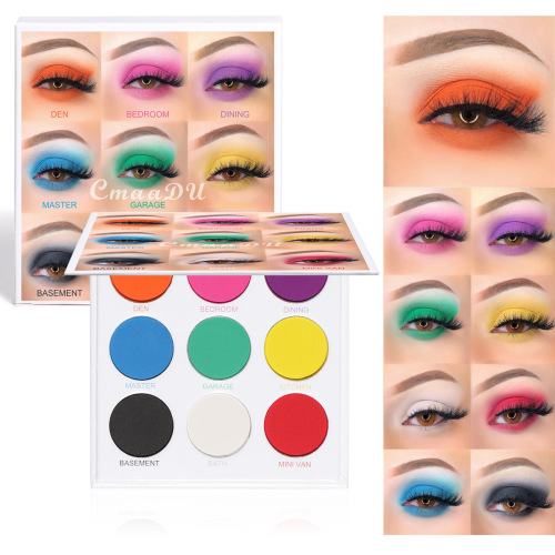 9 Colors Eyeshadow Palette, Makeup Palette Set, High Pigmented Makeup, Palette Matte Colors Eyeshadow Palette,which are waterproof and sweat-proof Eyeshadow Palette