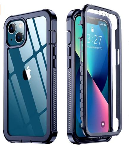2 Layer Designed for iPhone 13 Case with Built-in Screen Protector 360° Full Body Protective Cover Heavy Duty Lightweight Slim Shockproof Clear Phone Case for iPhone 13