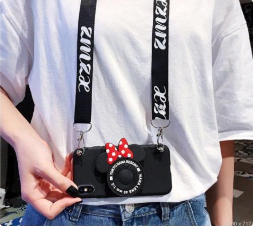 Vivo S10 S60pro OPPO Reno Anti-Fall Phone Case K3 A9X A59 A79R15 Mini bow Retractable Phone Stand Holder Both with Hang Sling