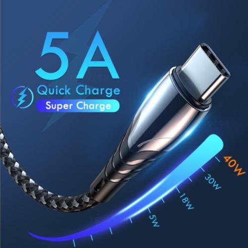 Zinc alloy Data Cable for Android Type-C Apple Mobile Phone USB Neutral 5A Quick Charge
