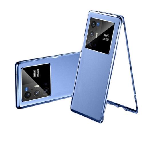 vivox70pro Plain leather mobile phone Back case Glass Front Case Integrated Tempered Glass Full Cover