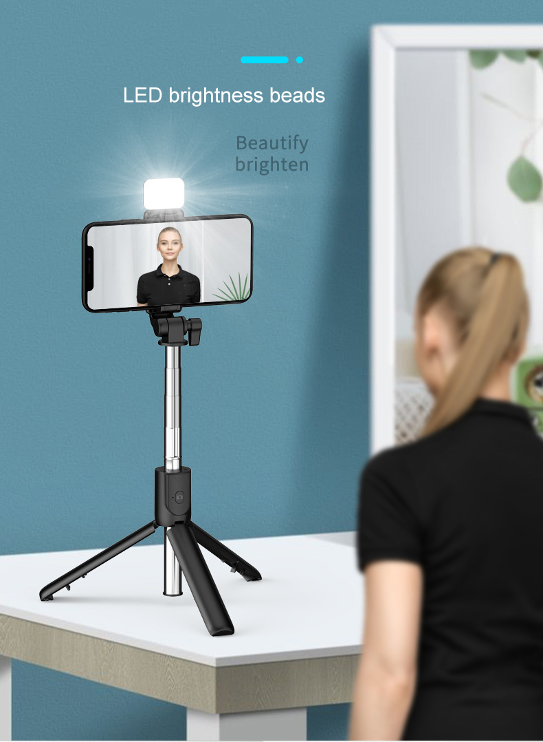 R1s Bluetooth Fill Light Beauty Selfie Stick Mobile Phone Outdoor Live