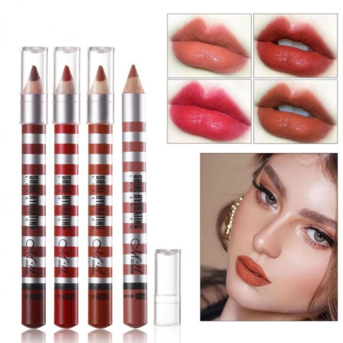 Matte Lip Liner Pencil Assorted Colors High Pigmented Natural Lip Makeup Soft Pencils Longwear Matte Smooth Ultra Fine Lip Liners