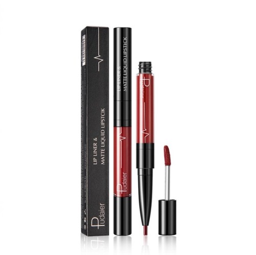 Lip Liner and Lipstick, Matte Lipstick with Lip Liner 2 in 1 Waterproof Long Lasting Lip Pencil Lip Makeup