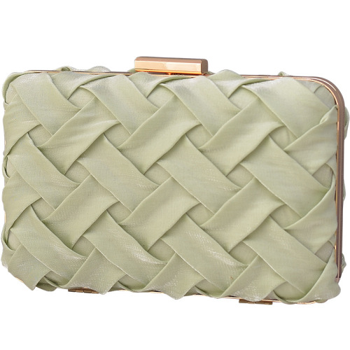 Vintage Evening Bag with 120cm Removable chain, Satin slightly shimmer Clutch, Elegance Handbag for women