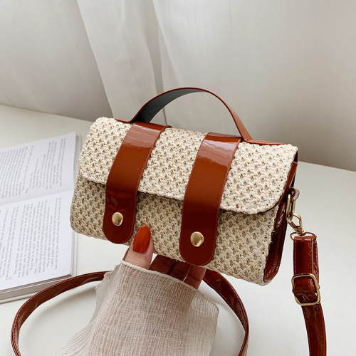 Small Weave Crossbody Bag with Detachable shoulder strap, Fashion Handbag Shoulder Bags for women