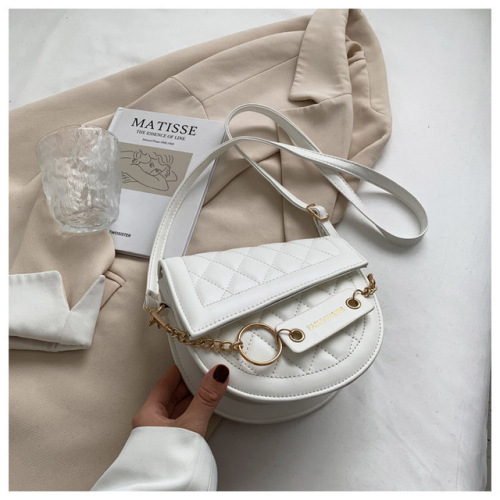 Fashion Saddle Bag Detachable shoulder strap in 2 lengths, Vintage Crossbody Bag, Small Sholder Bags for women