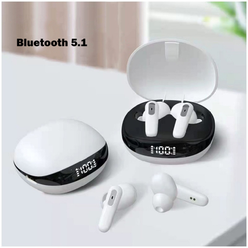 Bluetooth 5.1 Wireless Headset Stereo Sound LED digital Display Fashion Earphone