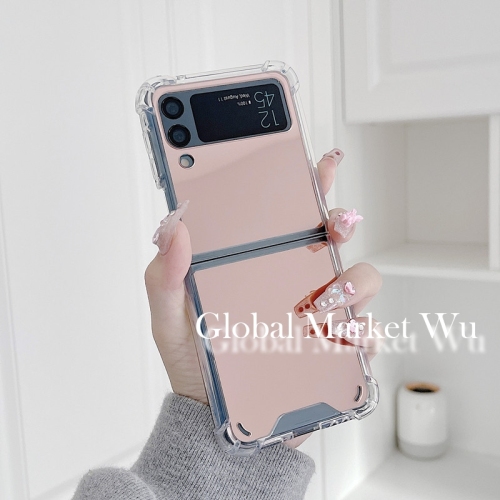 Galaxy Z Flip 3 Mirror Surface TPU soft Phone Cover Foldable Phone Case Anti Fall