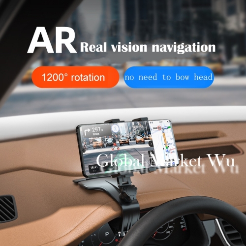HUD Navigation Bracket Holder Dashboard Rearview Mirror Hanging Phone Holder