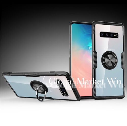 Samsung S21 ultra Transparent Armor Airbag Shockproof Tempered Glass Phone Case with Ring Stand