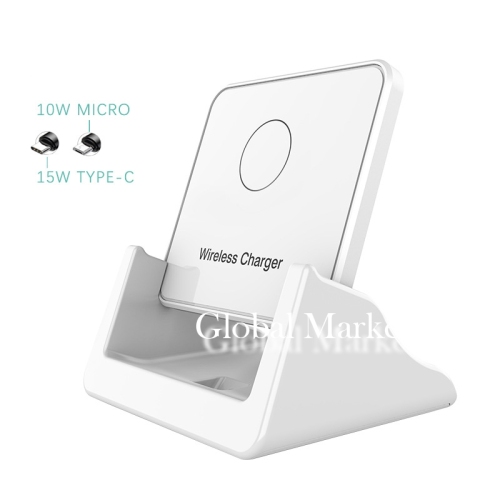 15W Quick Wireless Charger and Phone Stand Holder use for iPhone Samsung Huawei