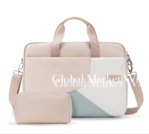 Shockproof Air Cushion Laptop Bag Color Match Fashion Women Handbag