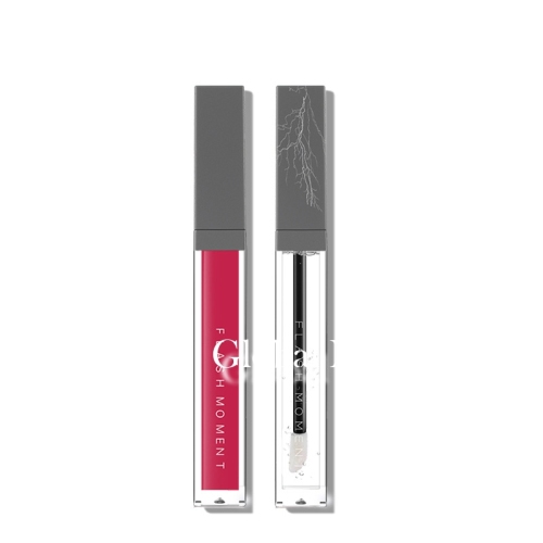 2 Pcs Longwearing Liquid Lipstick with Clear Lip Gloss, Non-stick Cup Natural Liquid Lipstick, Long Lasting and Waterproof