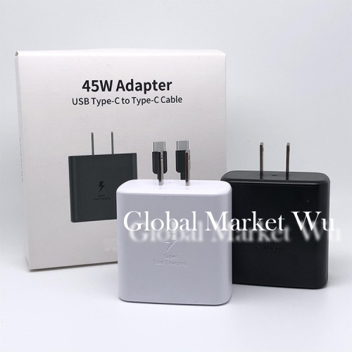 Samsung S20 Note20 Quick Charger PD45W Adapter USB Type C Charger Cable
