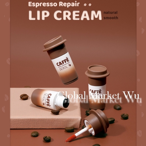 Coffee Lip Balm High Gloss Tinted Lip Moisturizer with Hydrating Vitamin E and Soothing Avocado for Dry Lips
