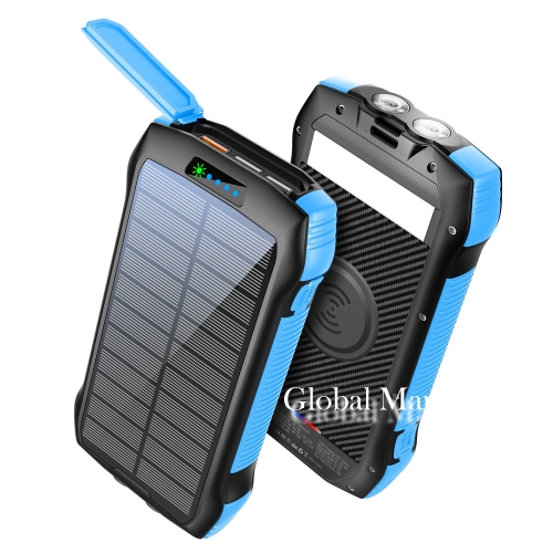 335000mAh Solar energy Wireless charging Power Bank Waterproof PD Quick Charger Travel Outdoor Use