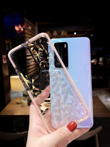 Transparent Clear Diamond Texture Soft comfortable Touch Sense Waterproof Phone Case for Huawei P40 P30