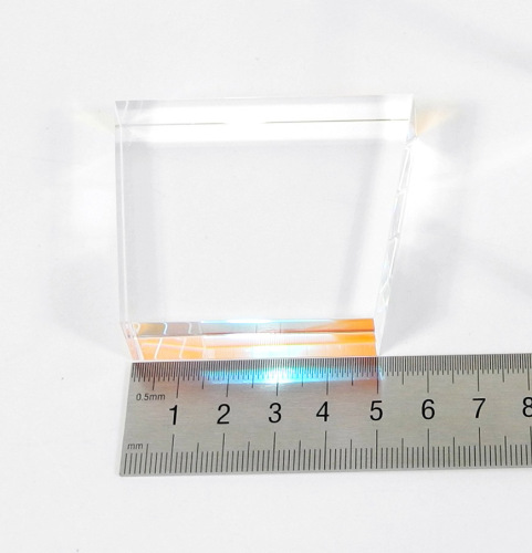 IPL Light Guide Crystal, BK7, Trapezium, 15mm*50mm*65mm*57mm H57mm, With Coating 640-1200nm
