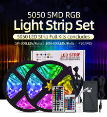 LED colorful atmosphere light with 5050RGB 12V low voltage 10m set