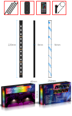 led light strip bluetooth usb car atmosphere light bar colorful RGB car music interior light