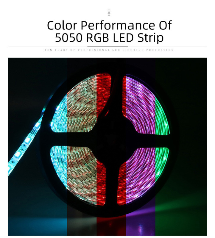 LED flexible light bar 5050RGB intelligent voice control colorful music melody 60 light set