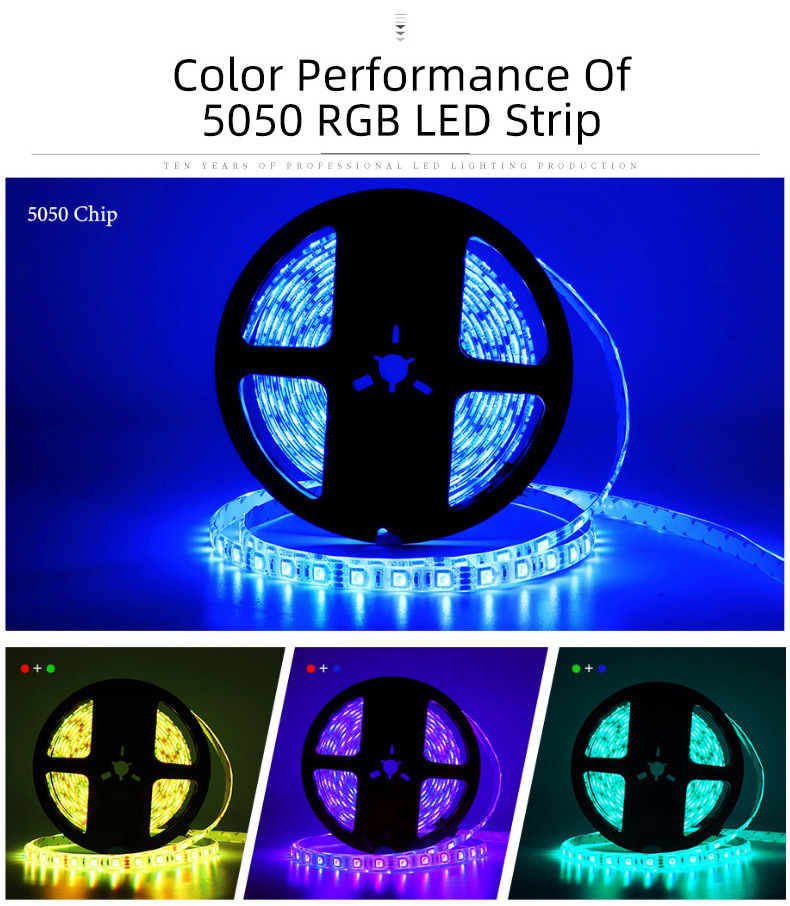 LED lights with 5050RGB 30 lights Smart APP Bluetooth music soft light bar