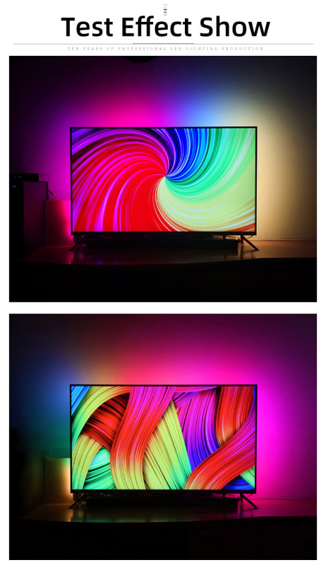 5050RGB lamp with USB5V colorful TV background decorative light bar 24 44 key remote control set