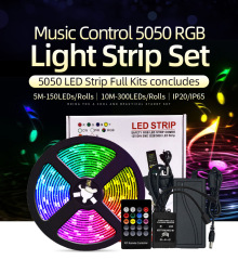 LED lights with 5050RGB intelligent voice control colorful music melody 30 lights set