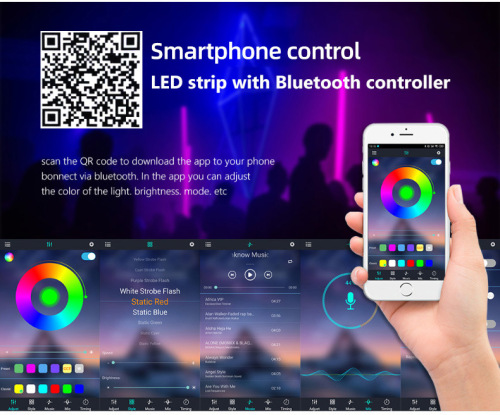 LED light with 5050RGB 60 lights APP bluetooth control music soft light bar
