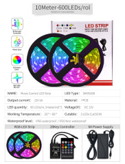 LED flexible light bar 5050RGB intelligent voice control colorful music melody 60 light set