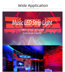 LED lights with 5050RGB intelligent voice control colorful music melody 30 lights set