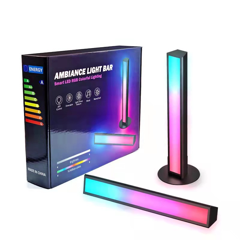 Computer desktop background atmosphere light RGB colorful light ribbon E-sports sound pickup lamp bluetooth music sensor light
