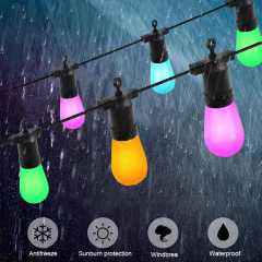 WIFI graffiti smart RGBW music colorful waterproof LED garden decorative lamp string