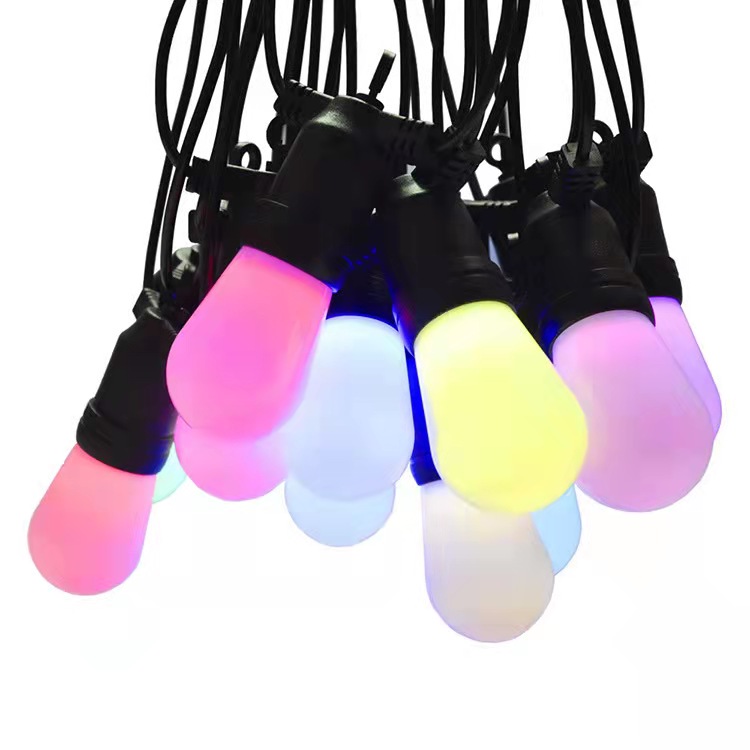 WIFI graffiti smart RGBW music colorful waterproof LED garden decorative lamp string