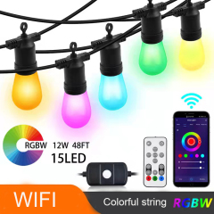 WIFI graffiti smart RGBW music colorful waterproof LED garden decorative lamp string