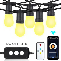 New LED graffiti warm light outdoor holiday Christmas lamp string with intelligent adjustable color
