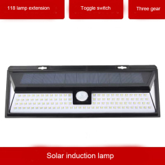118 LED solar energy outdoor garden waterproof induction wall lamp
