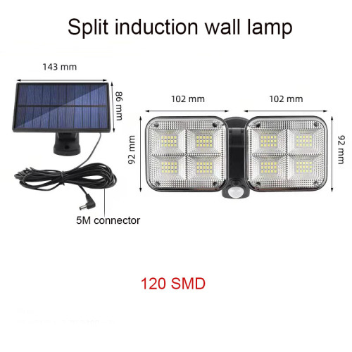 Split induction solar wall lamp outdoor waterproof home garage street lamp
