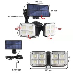Split induction solar wall lamp outdoor waterproof home garage street lamp