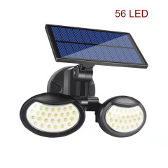 Human body induction double-head rotatable solar wall lamp home garden outdoor waterproof street lamp