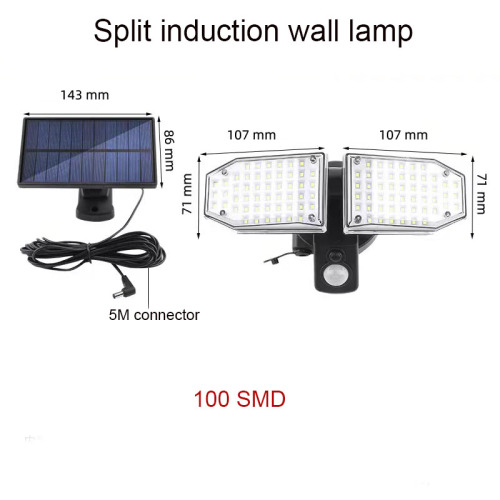 Split induction solar wall lamp outdoor waterproof home garage street lamp