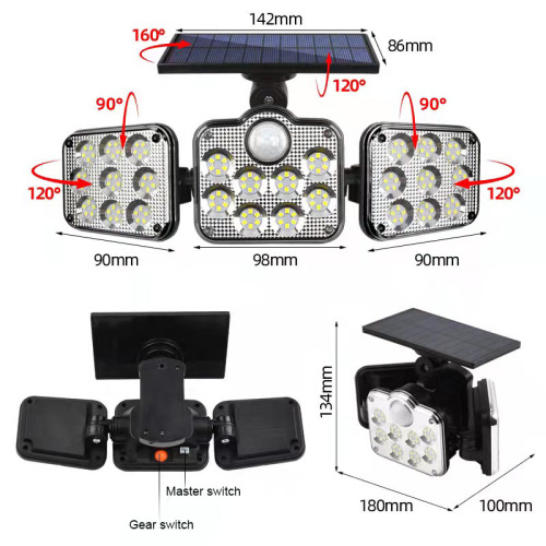 Solar split inductive wall lamp outdoor garden lamp waterproof household garage lamp